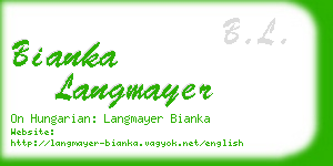 bianka langmayer business card